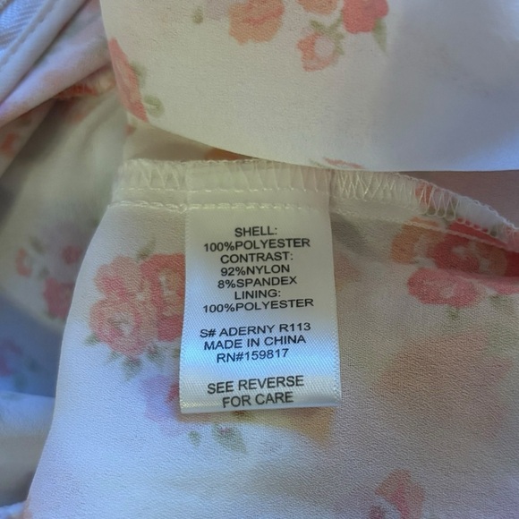 Altar’d State Aderny Patchwork Floral Mini Dress Tiered Short Sleeve Womens XL - Picture 12 of 14